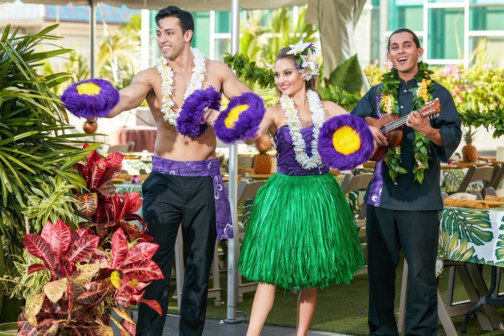Hula To-Go Hula dancers and musicians go to your private party